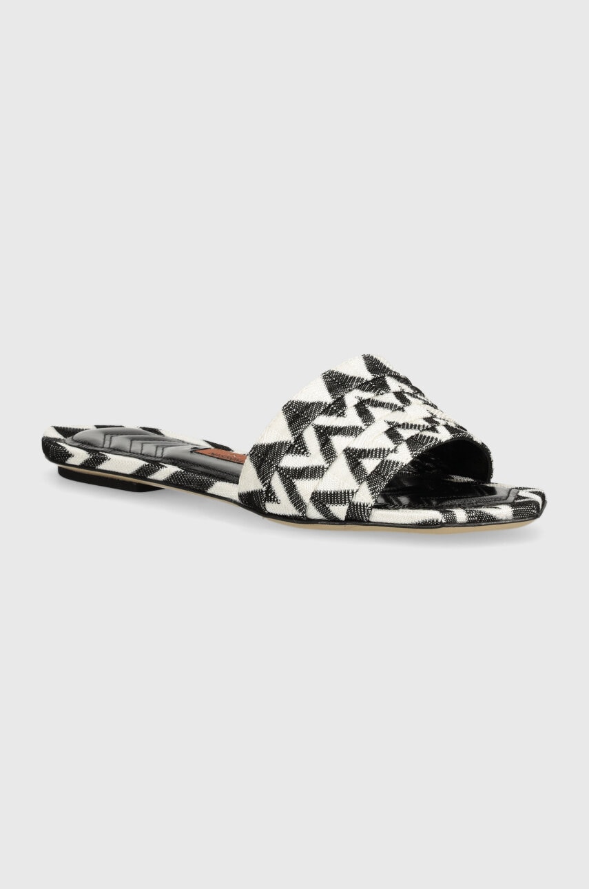 Παντόφλες Missoni Gia Flat χρώμα: μαύρο, M32_022