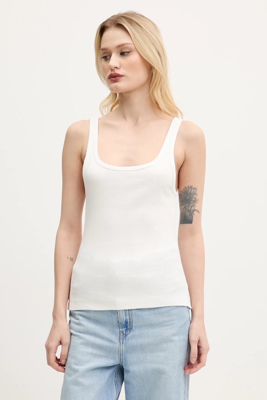 Βαμβακερό μπλουζάκι MM6 Maison Margiela χρώμα: άσπρο, S52NL0070.M20054