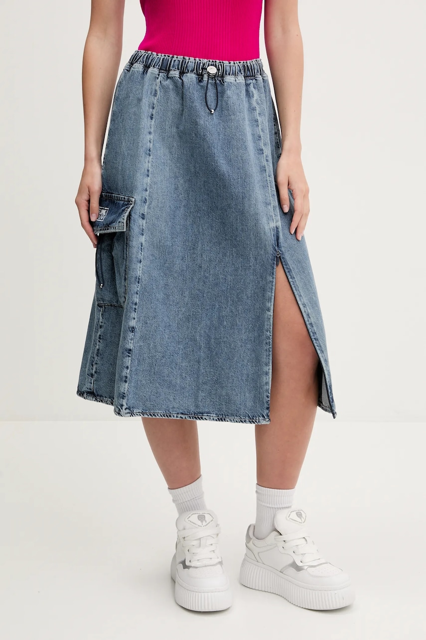 Τζιν φούστα Moschino Jeans χρώμα: μπλε, 0107 3721