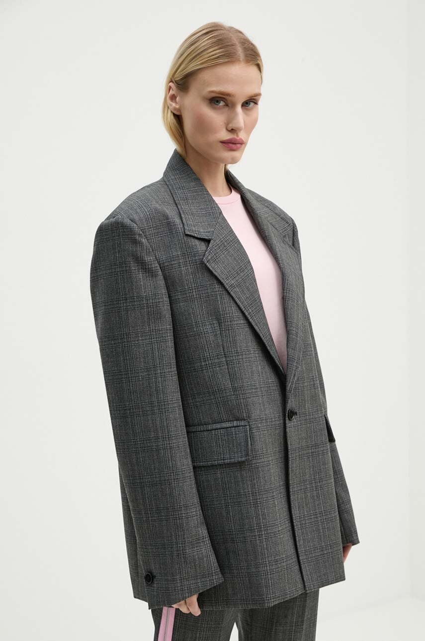 Μάλλινο σακάκι MSGM χρώμα: γκρι, 3742MDG03.247825