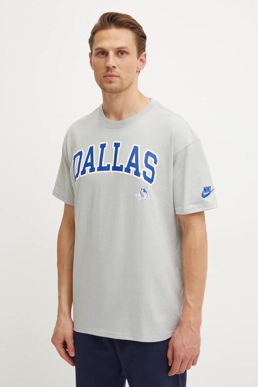Βαμβακερό μπλουζάκι Nike Dallas Cowboys ανδρικό, χρώμα: γκρι, 01AY-09D-V6Z-NP1