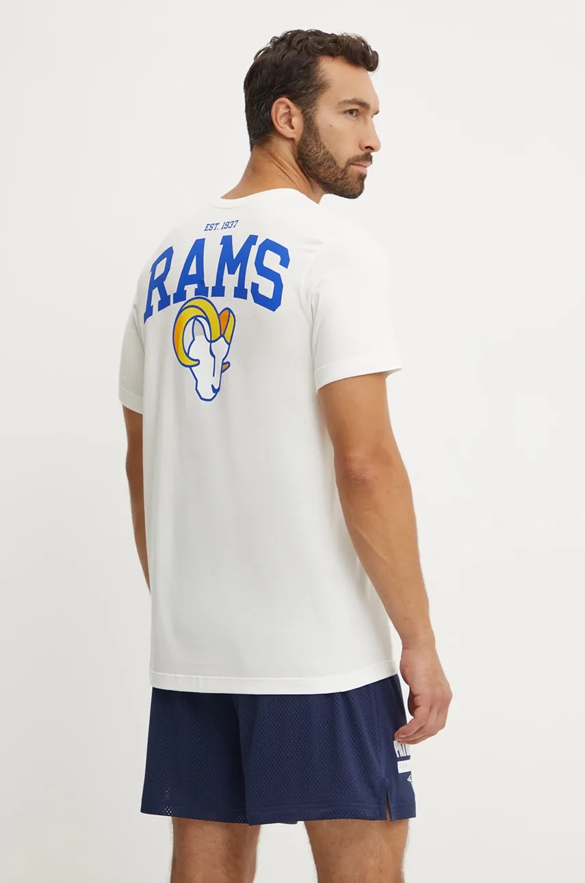 Βαμβακερό μπλουζάκι Nike Los Angeles Rams ανδρικό, χρώμα: μπεζ, N199-11K-95-8AB