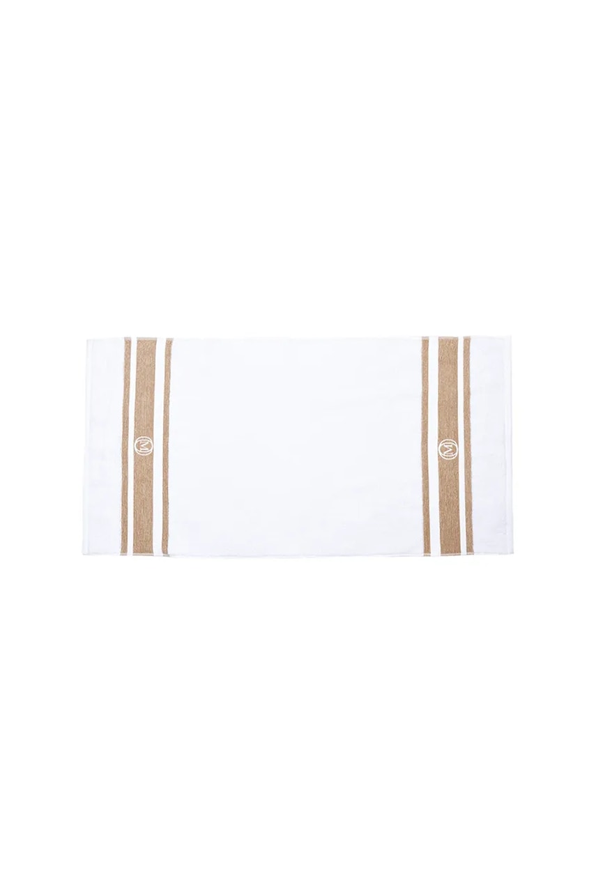 Μεσαία βαμβακερή πετσέτα Officine Monogram Monogram Linea 70 x 140 cm χρώμα: μπεζ