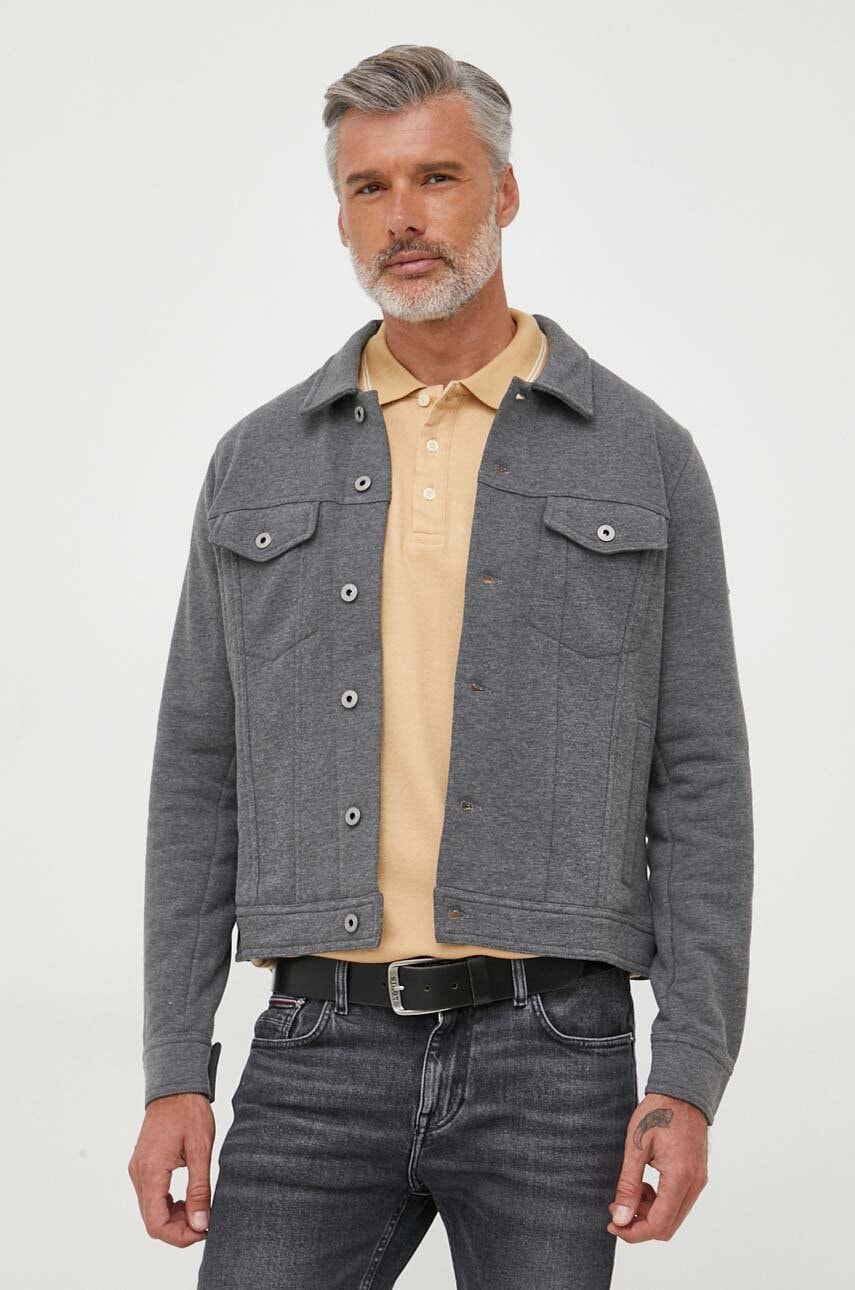 Μπουφάν Pepe Jeans Bryson χρώμα: γκρι