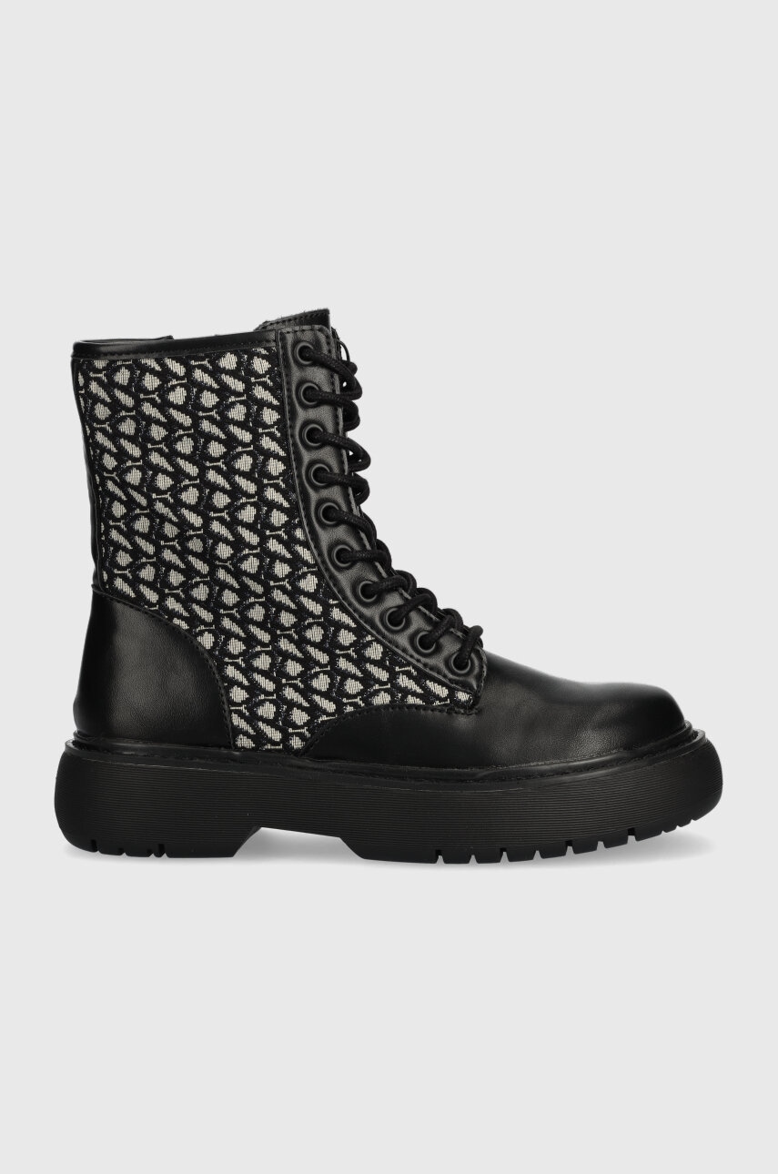Μποτάκια εργασίας Pepe Jeans YOKO JACQUARD χρώμα: μαύρο, PLS50505