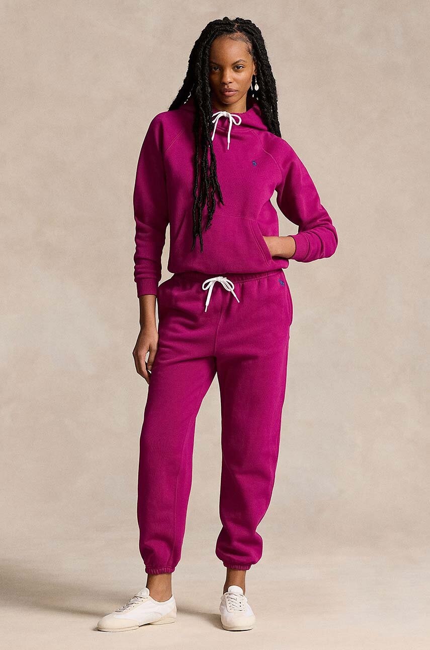Παντελόνι φόρμας Polo Ralph Lauren χρώμα: ροζ