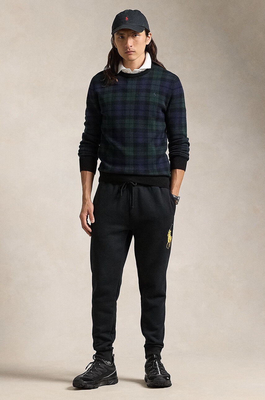 Παντελόνι φόρμας Polo Ralph Lauren χρώμα: μαύρο, 710952242