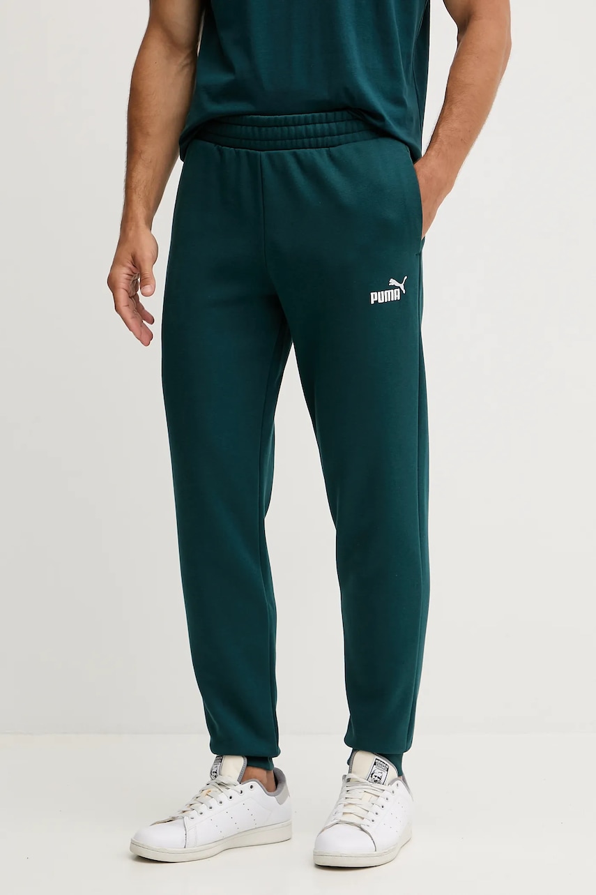 Παντελόνι φόρμας Puma ανδρικό, χρώμα: πράσινο, 682607