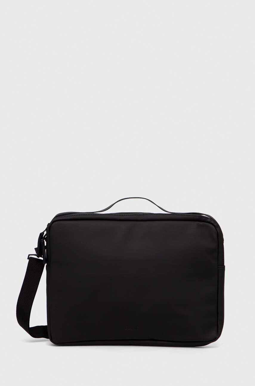 Τσάντα φορητού υπολογιστή Rains 13290 Messenger Bags χρώμα: μαύρο