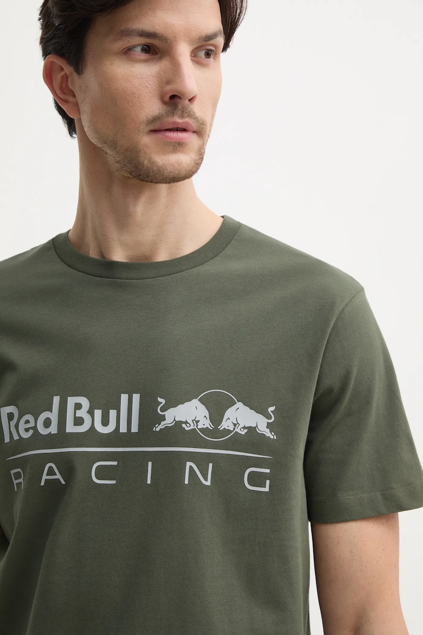 Βαμβακερό μπλουζάκι Red Bull Racing x Pepe Jeans LOGO TEE ανδρικό, χρώμα: πράσινο, RM500016