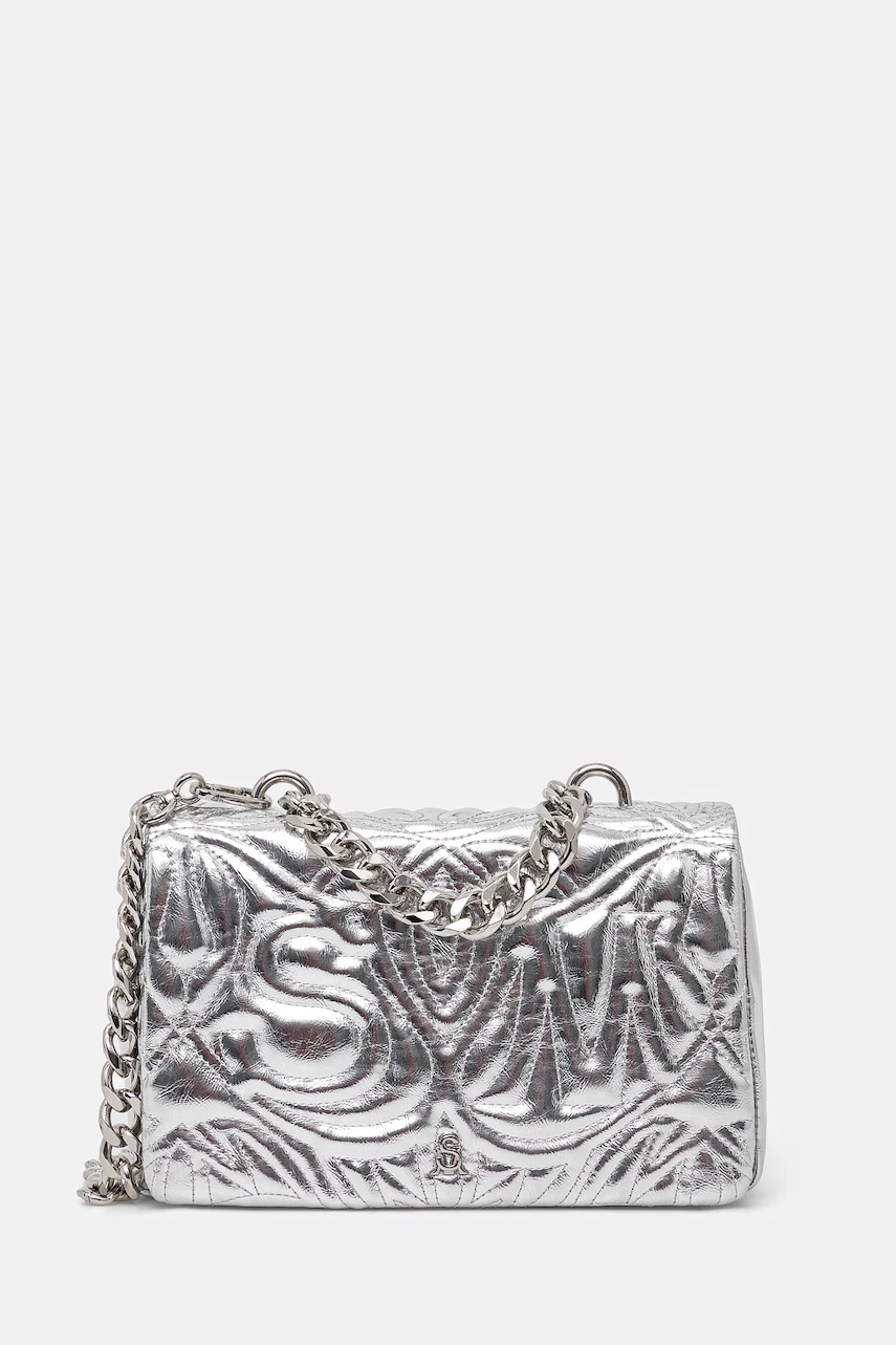 Τσάντα Steve Madden Bnotable χρώμα: ασημί, SM13001564