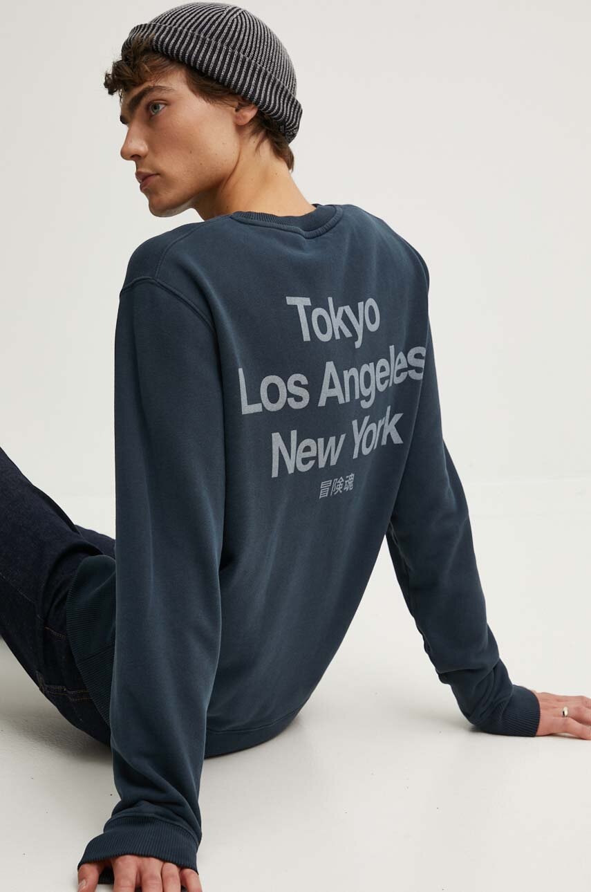 Βαμβακερή μπλούζα Superdry χρώμα: μπλε, M2013738A-BQF