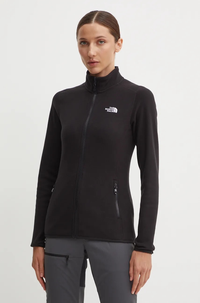 Αθλητική μπλούζα The North Face 100 Glacier χρώμα: μαύρο, NF0A855O4H01