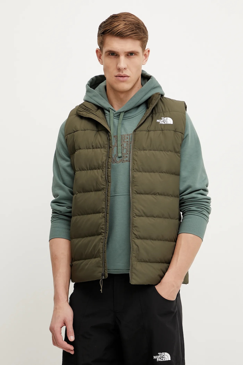 Αμάνικο μπουφάν The North Face Aconcagua 3 χρώμα: πράσινο, NF0A84IK21L1