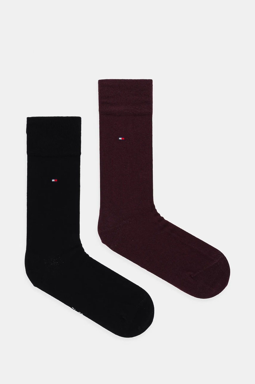 Κάλτσες Tommy Hilfiger 2-pack χρώμα: μπορντό, 371112