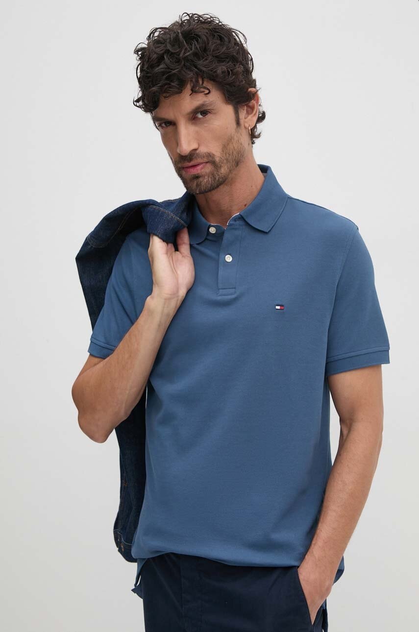 Πόλο Tommy Hilfiger χρώμα: μπορντό, MW0MW17770