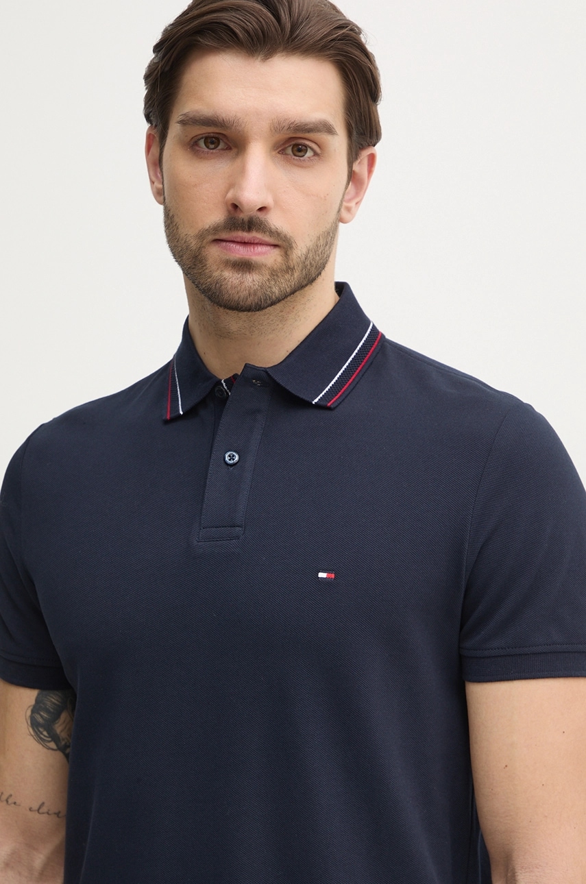 Πόλο Tommy Hilfiger χρώμα: ναυτικό μπλε, MW0MW38459