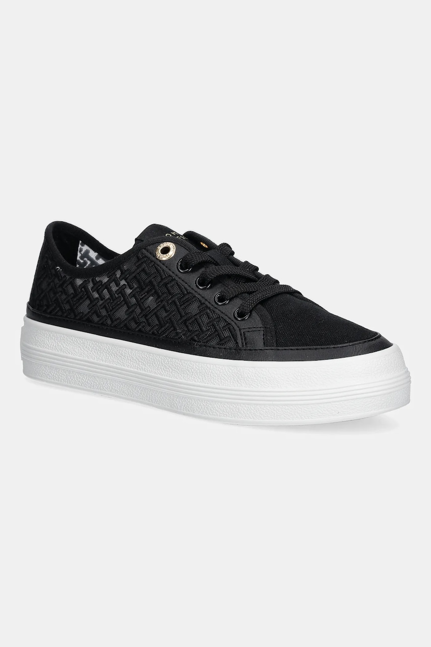 Πάνινα παπούτσια Tommy Hilfiger VULC EMBROIDERED SNEAKER χρώμα: μπορντό, FW0FW08685