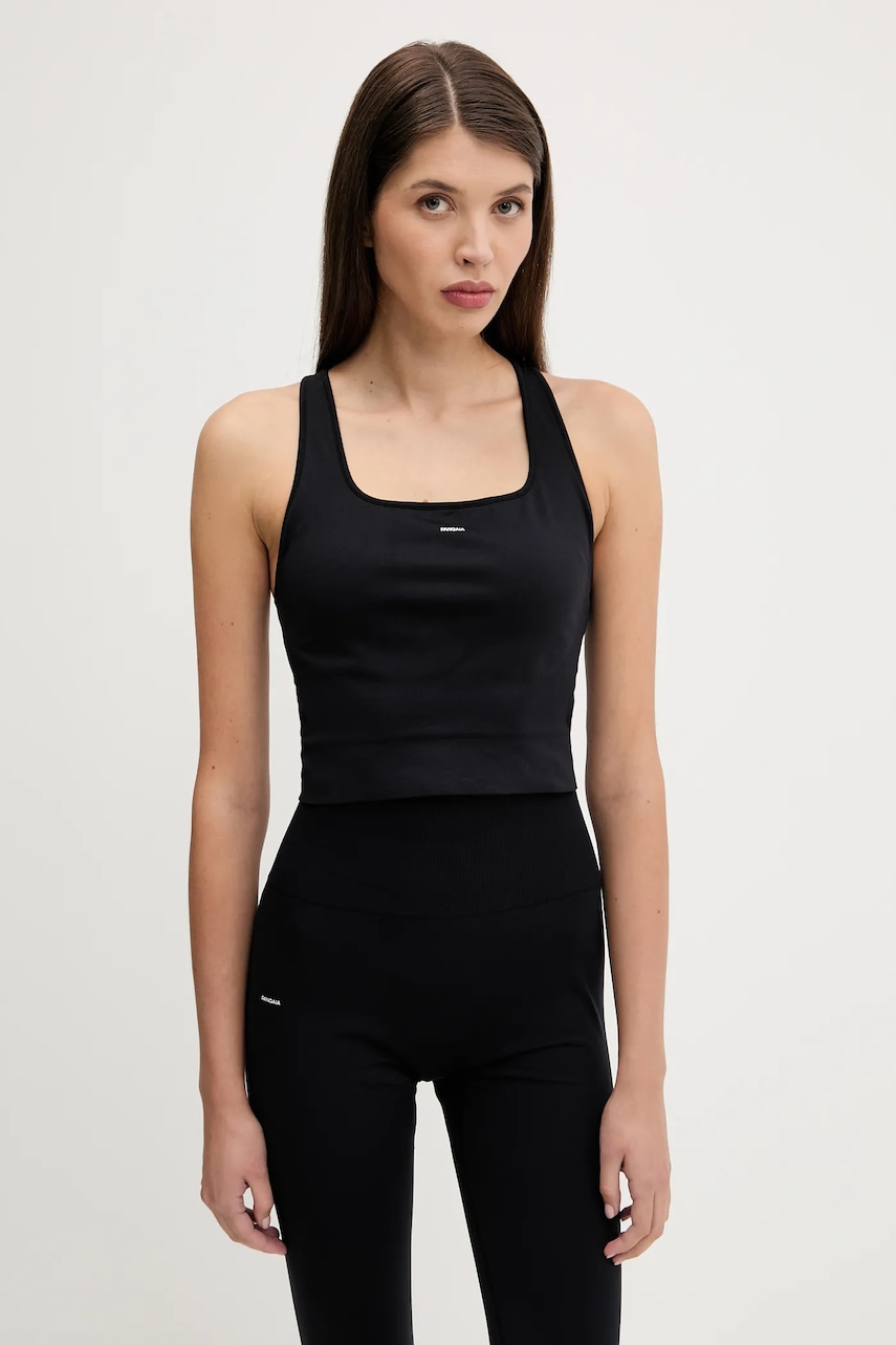 Top Pangaia Plant-Stretch Ribbed Tank Top χρώμα: μαύρο, 10002425