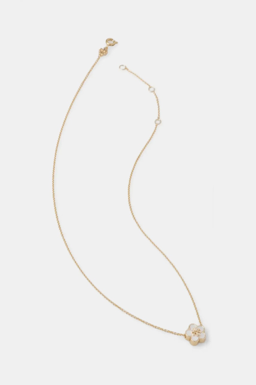 Επιχρυσωμένο κολιέ Tory Burch Kira Flower Pendant 158996-700