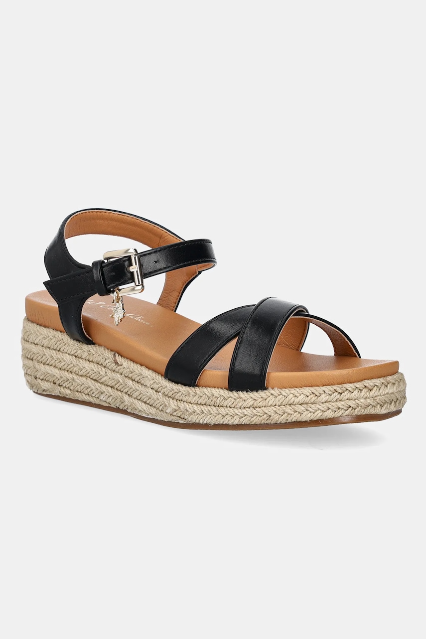 Σανδάλια U.S. Polo Assn. ASTRID002W/5Y1 χρώμα: μαύρο, ASTRID