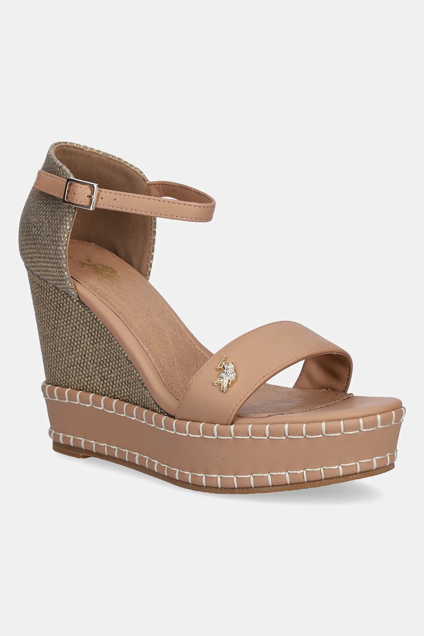 Σανδάλια U.S. Polo Assn. AYLIN χρώμα: καφέ, AYLIN025W/5YC1