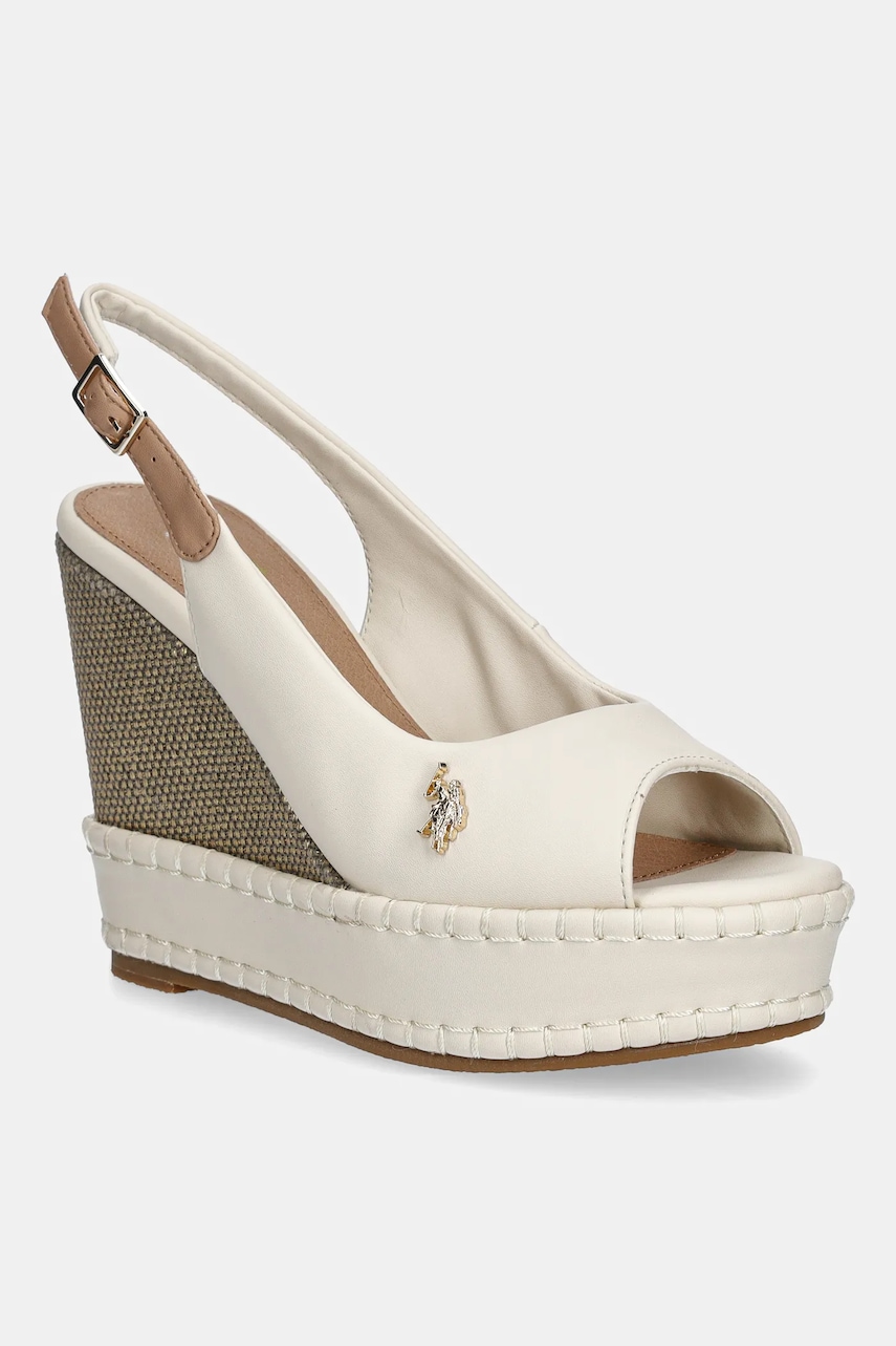 Σανδάλια U.S. Polo Assn. AYLIN χρώμα: μπεζ, AYLIN026W/5Y1