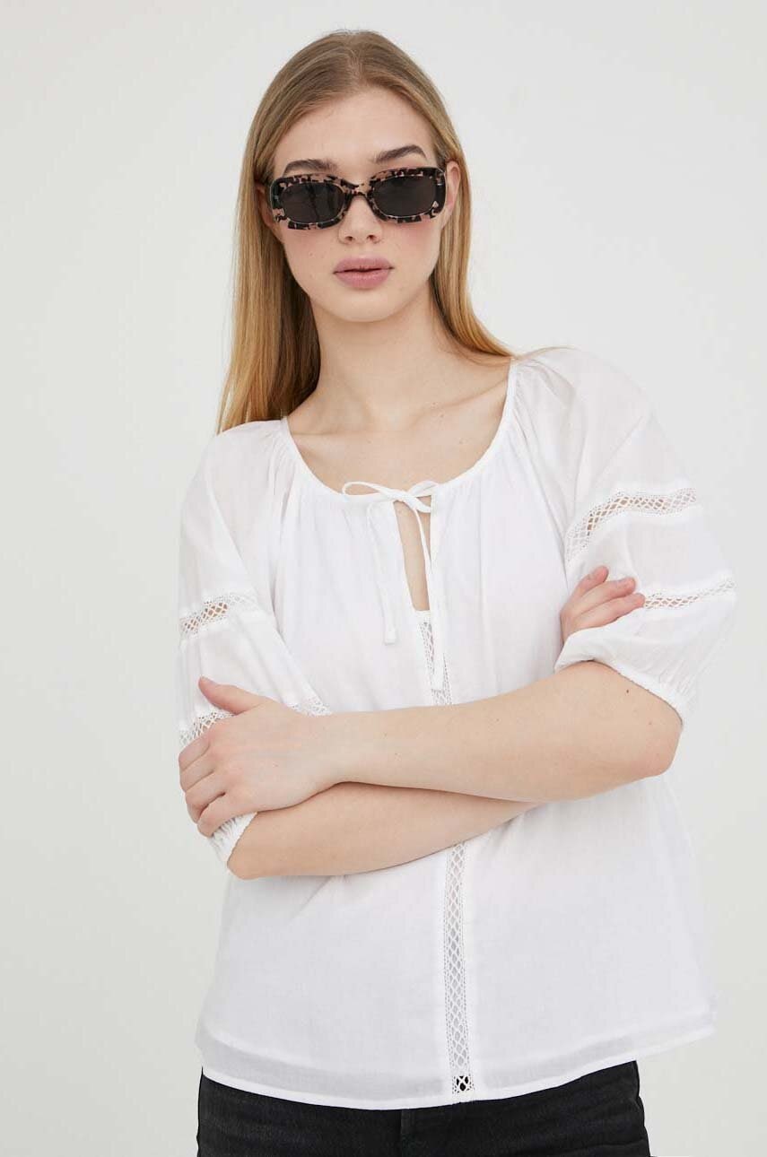 Μπλουζάκι Abercrombie & Fitch χρώμα: άσπρο