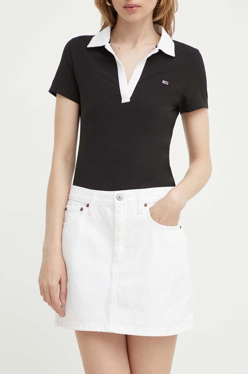 Τζιν φούστα Abercrombie & Fitch χρώμα: άσπρο