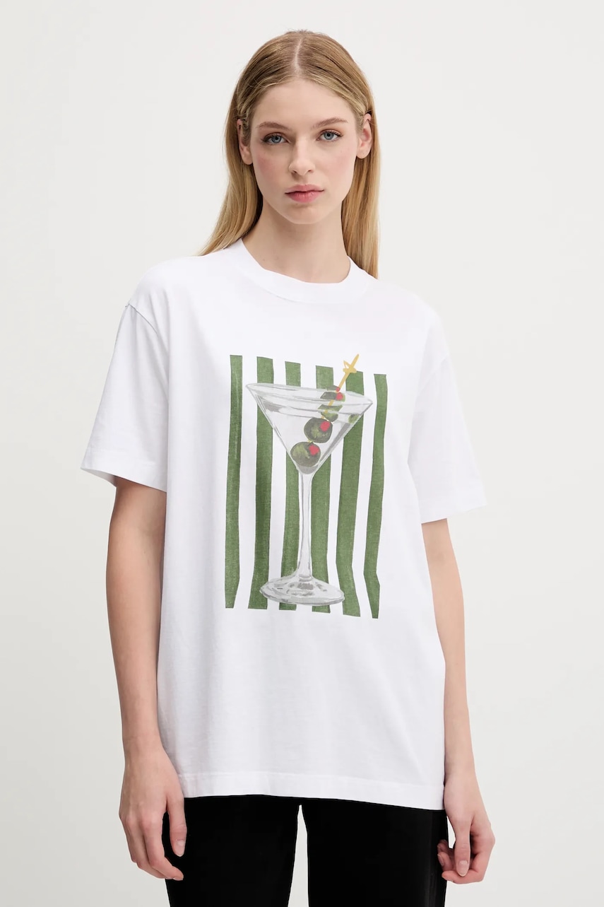 Βαμβακερό μπλουζάκι Abercrombie & Fitch χρώμα: άσπρο, KI157-5346-100
