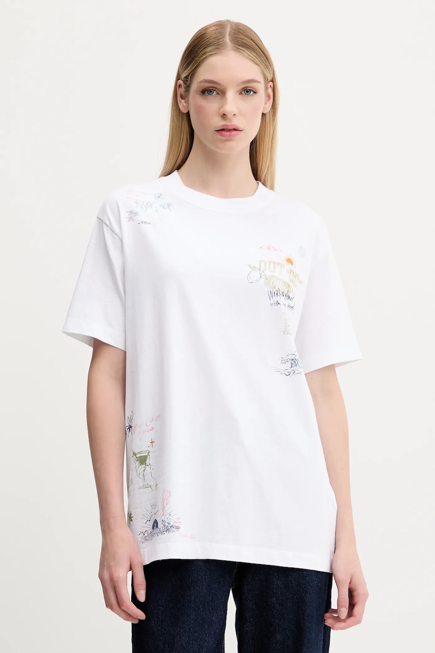 Βαμβακερό μπλουζάκι Abercrombie & Fitch χρώμα: άσπρο, KI157-5386-100