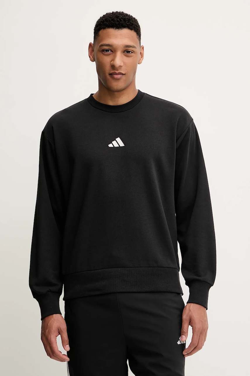Μπλούζα adidas Feelcozy χρώμα: μαύρο, JE3837
