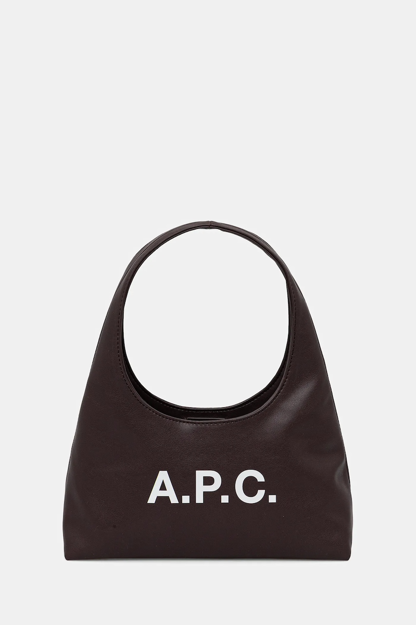 Τσάντα A.P.C. baby ninon shoulder χρώμα: καφέ, PUAAT.F67027