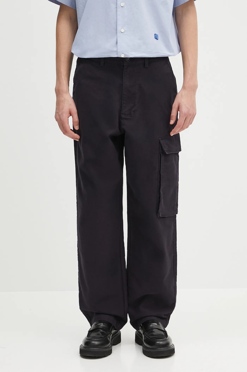 Βαμβακερό παντελόνι Barbour Barbour Jungle Sateen Trouser ανδρικό, χρώμα: ναυτικό μπλε, MTR0760