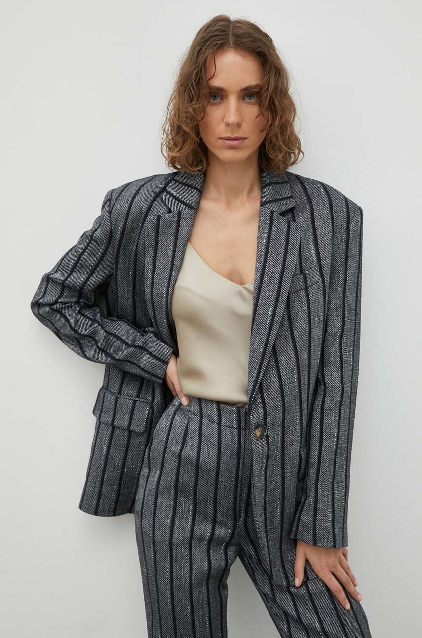 Blazer με μείγμα λινών Day Birger et Mikkelsen χρώμα: μαύρο