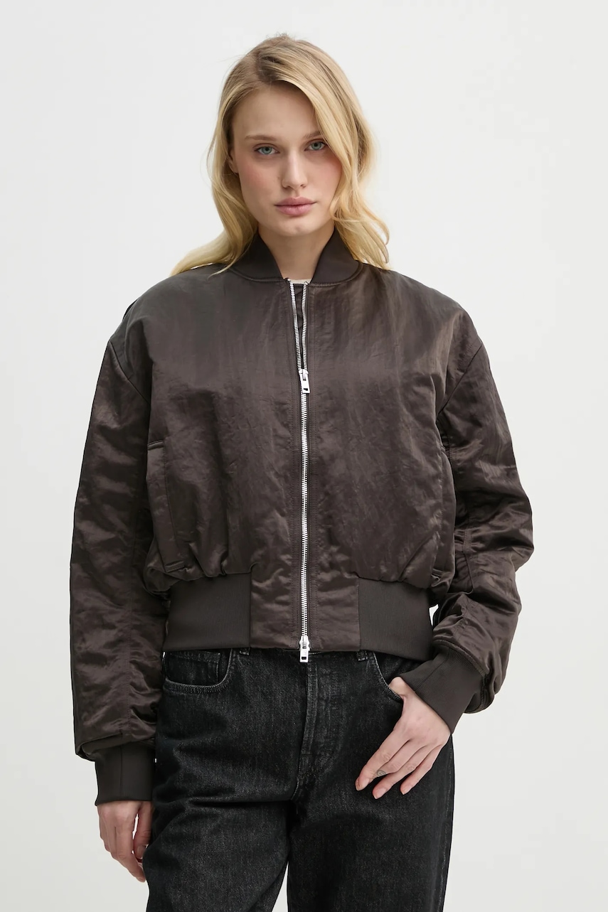 Μπουφάν bomber Filippa K χρώμα: καφέ, 31568