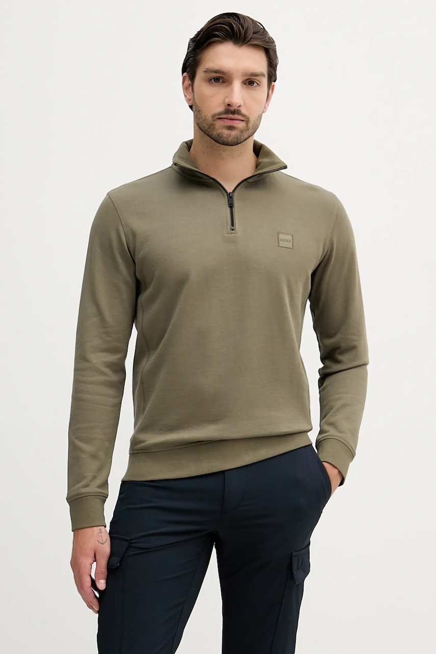 Βαμβακερή μπλούζα BOSS BOSS CASUAL χρώμα: ναυτικό μπλε, 50468926