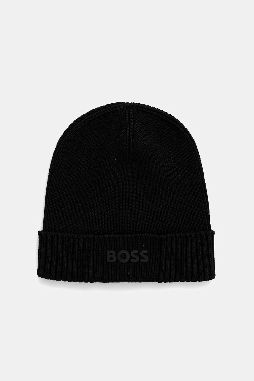 Σκουφί από μείγμα μαλλιού Boss Green BOSS GREEN χρώμα: μαύρο