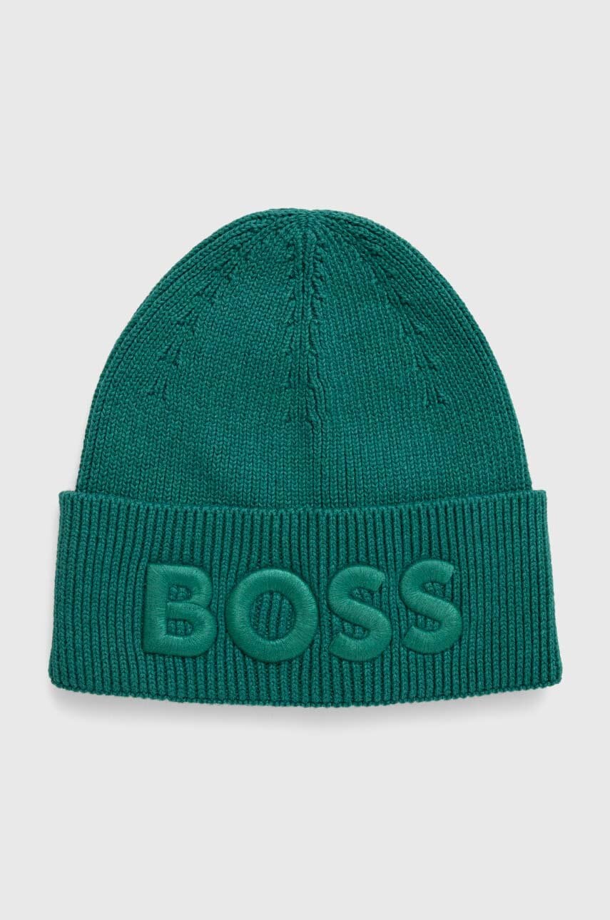 Σκουφί από μείγμα μαλλιού Boss Orange BOSS ORANGE χρώμα: πράσινο