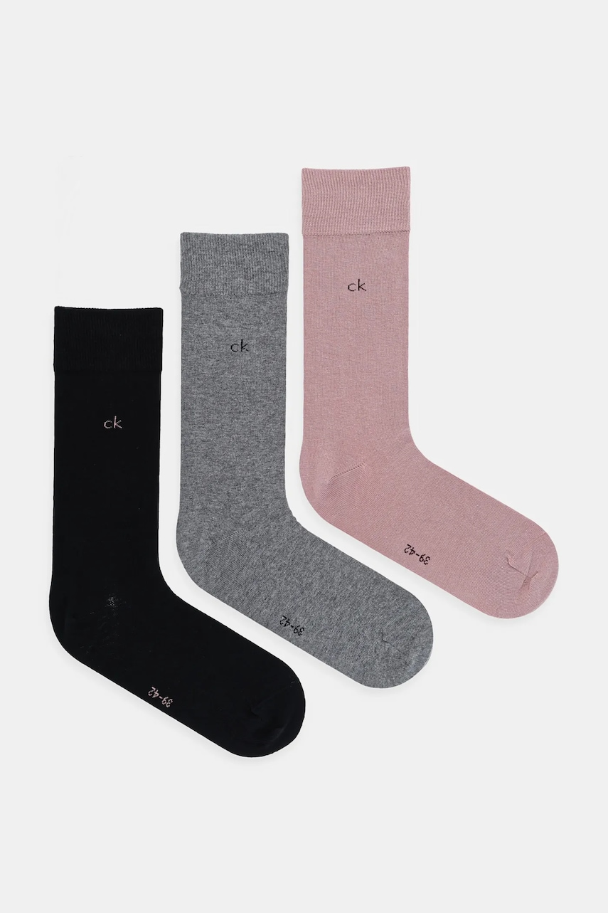 Κάλτσες Calvin Klein 3-pack χρώμα: ροζ, 701234208