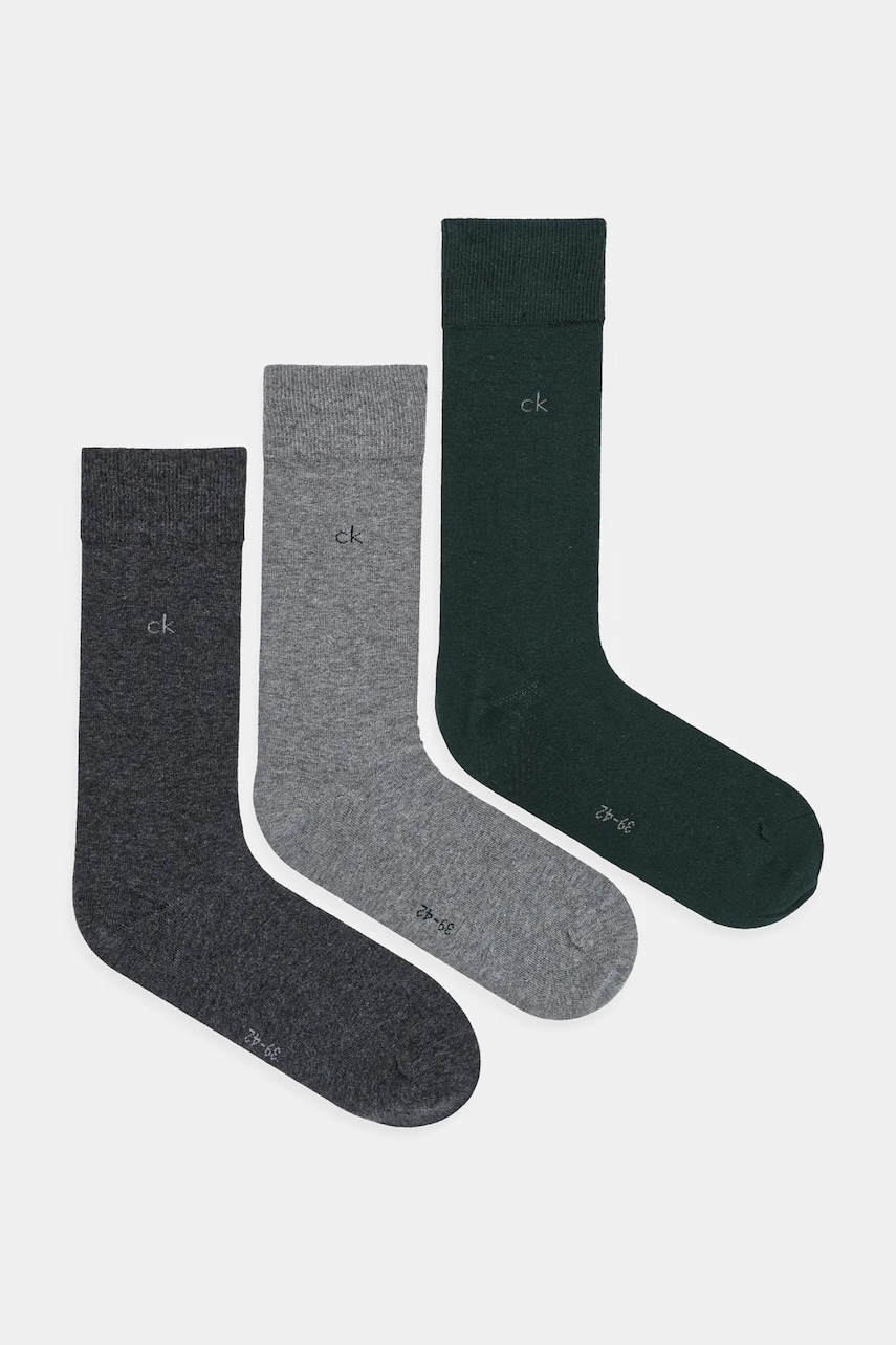 Κάλτσες Calvin Klein 3-pack χρώμα: πράσινο, 701234208