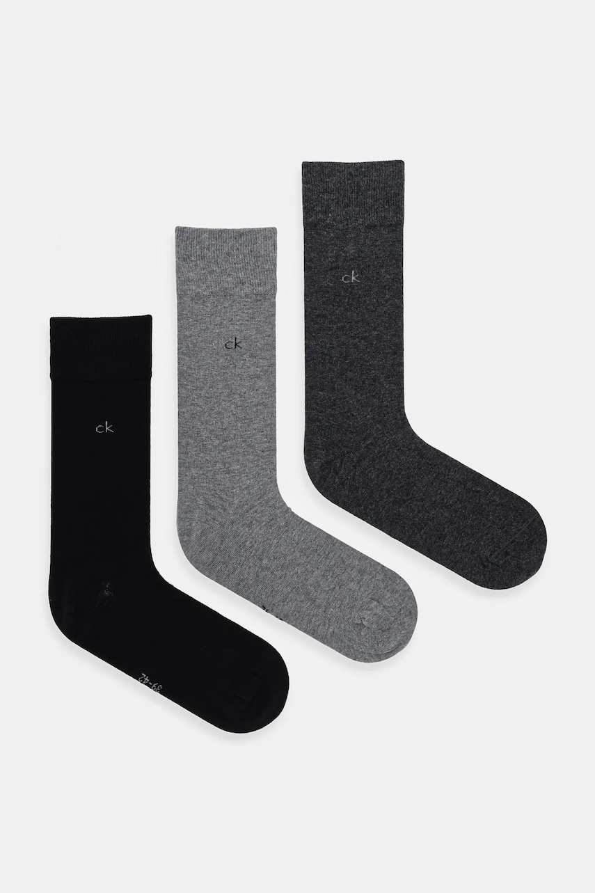 Κάλτσες Calvin Klein 3-pack χρώμα: γκρι, 701234208