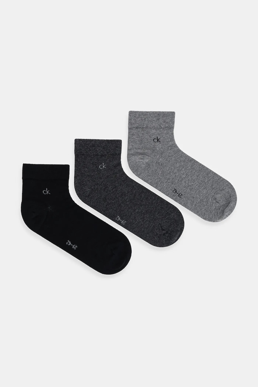 Κάλτσες Calvin Klein 3-pack χρώμα: γκρι, 701234209