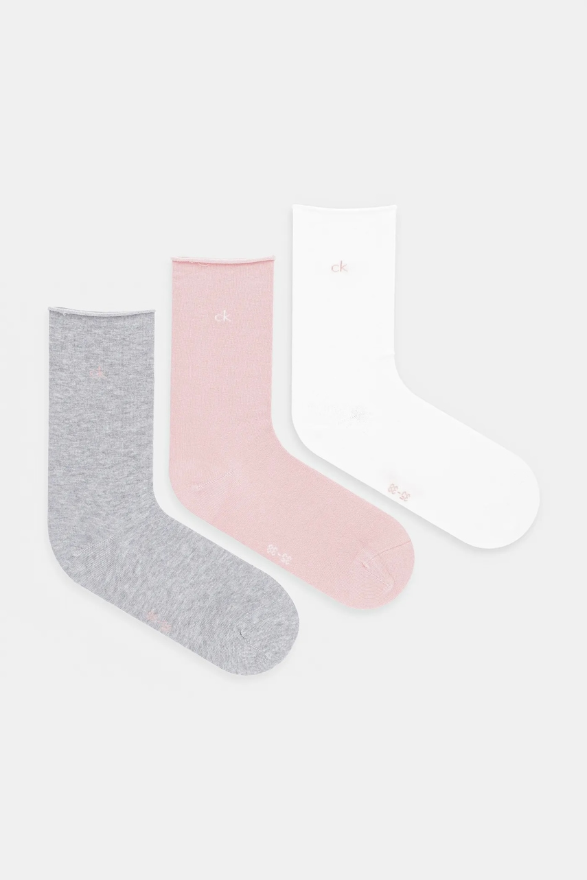 Κάλτσες Calvin Klein 3-pack χρώμα: ροζ, 701234368