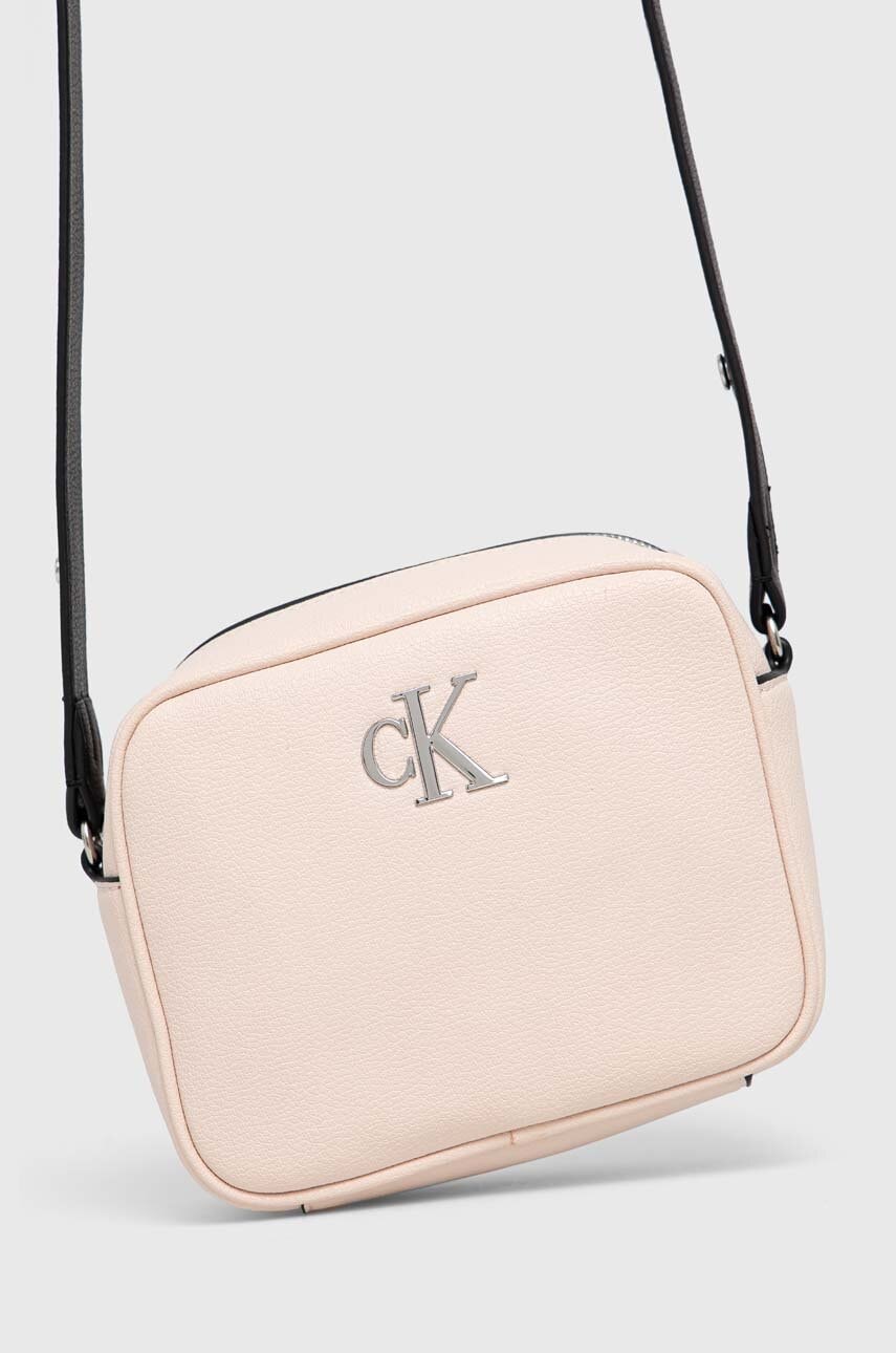 Τσάντα Calvin Klein Jeans χρώμα: ροζ