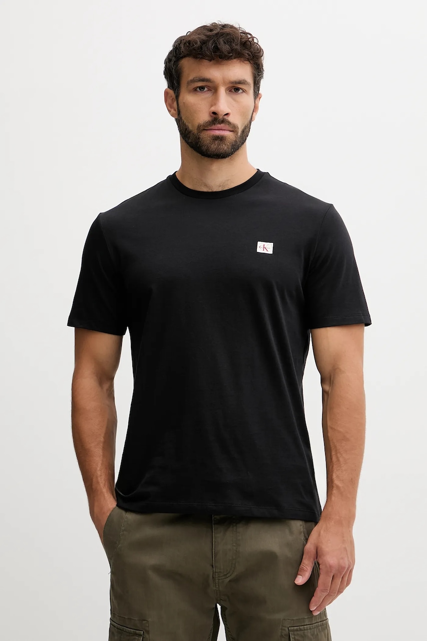 Βαμβακερό μπλουζάκι Calvin Klein Jeans 2-pack ανδρικό, χρώμα: μαύρο, LV04RD248G