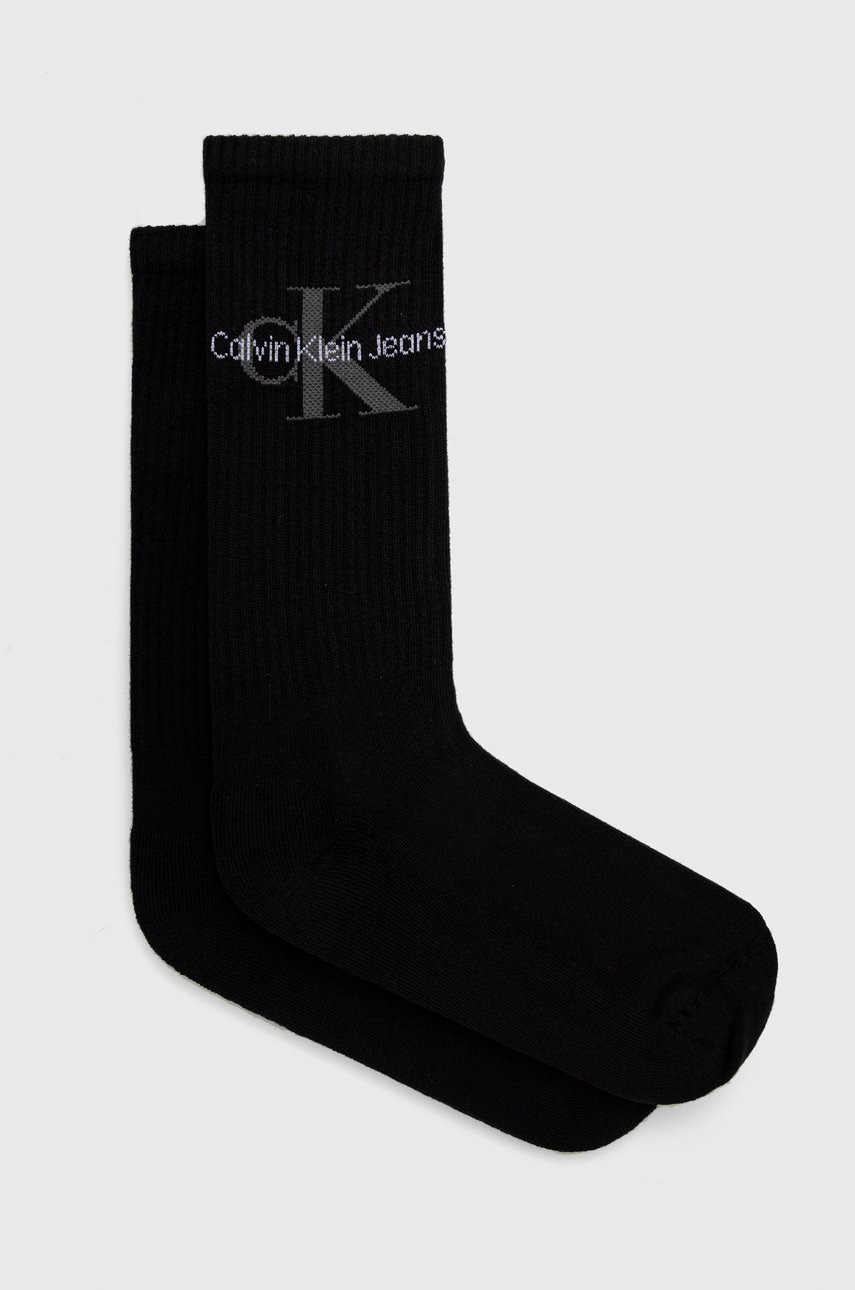 Κάλτσες Calvin Klein Jeans ανδρικες, χρώμα: μαύρο 701218732