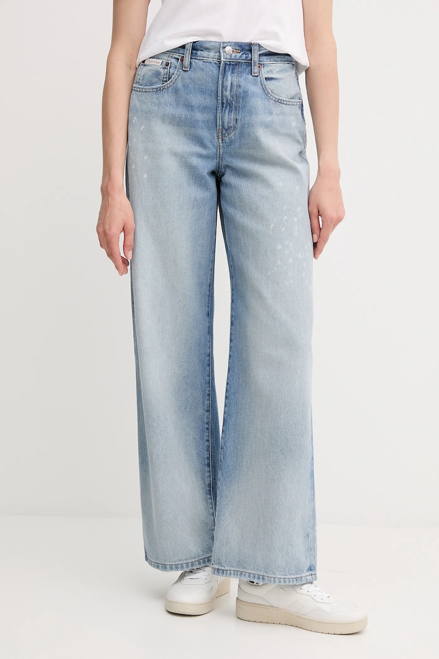 Τζιν παντελόνι Calvin Klein Jeans χρώμα: μπλε, LV047C702G