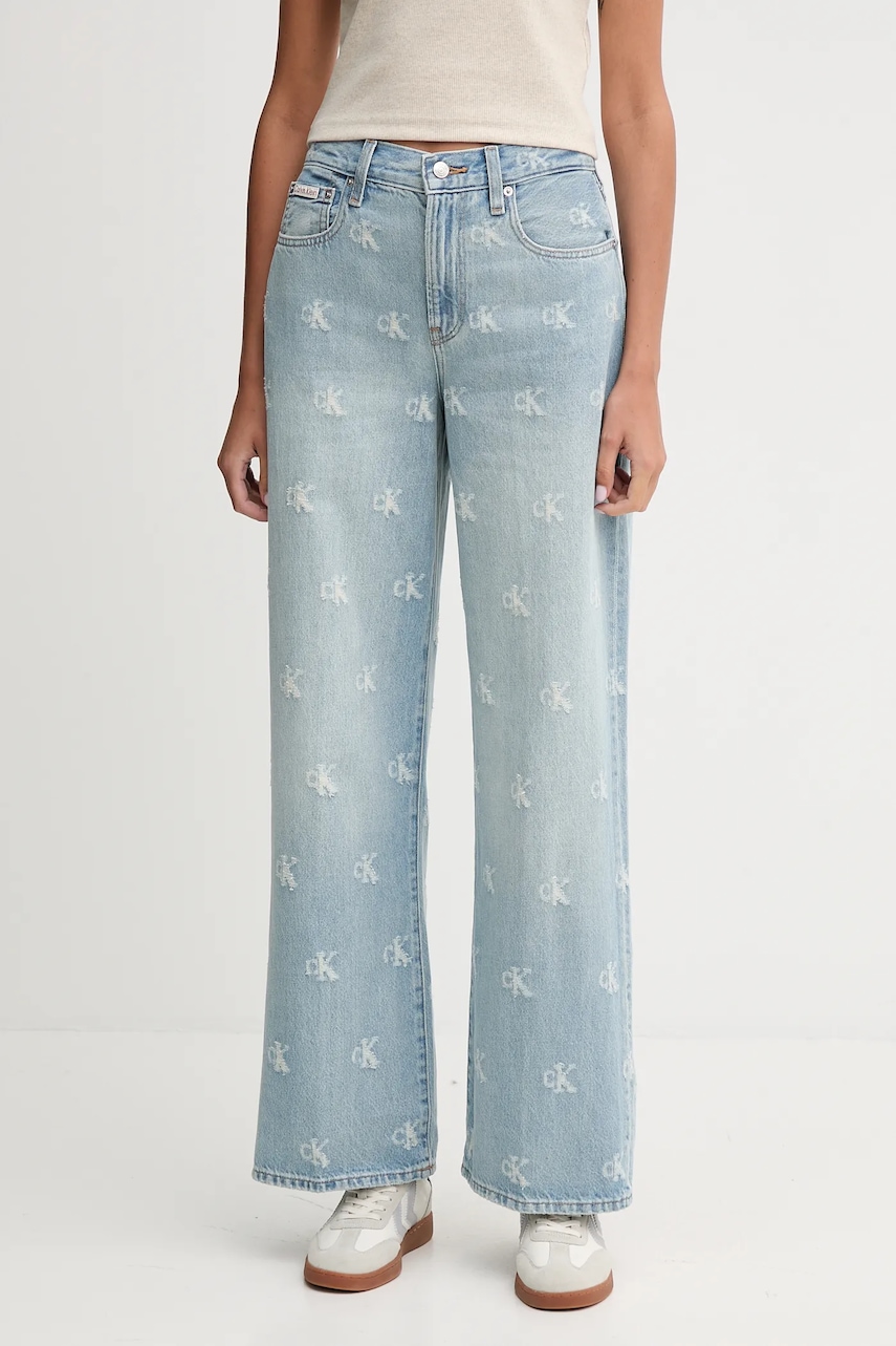 Τζιν παντελόνι Calvin Klein Jeans χρώμα: μπλε, LV047C785G