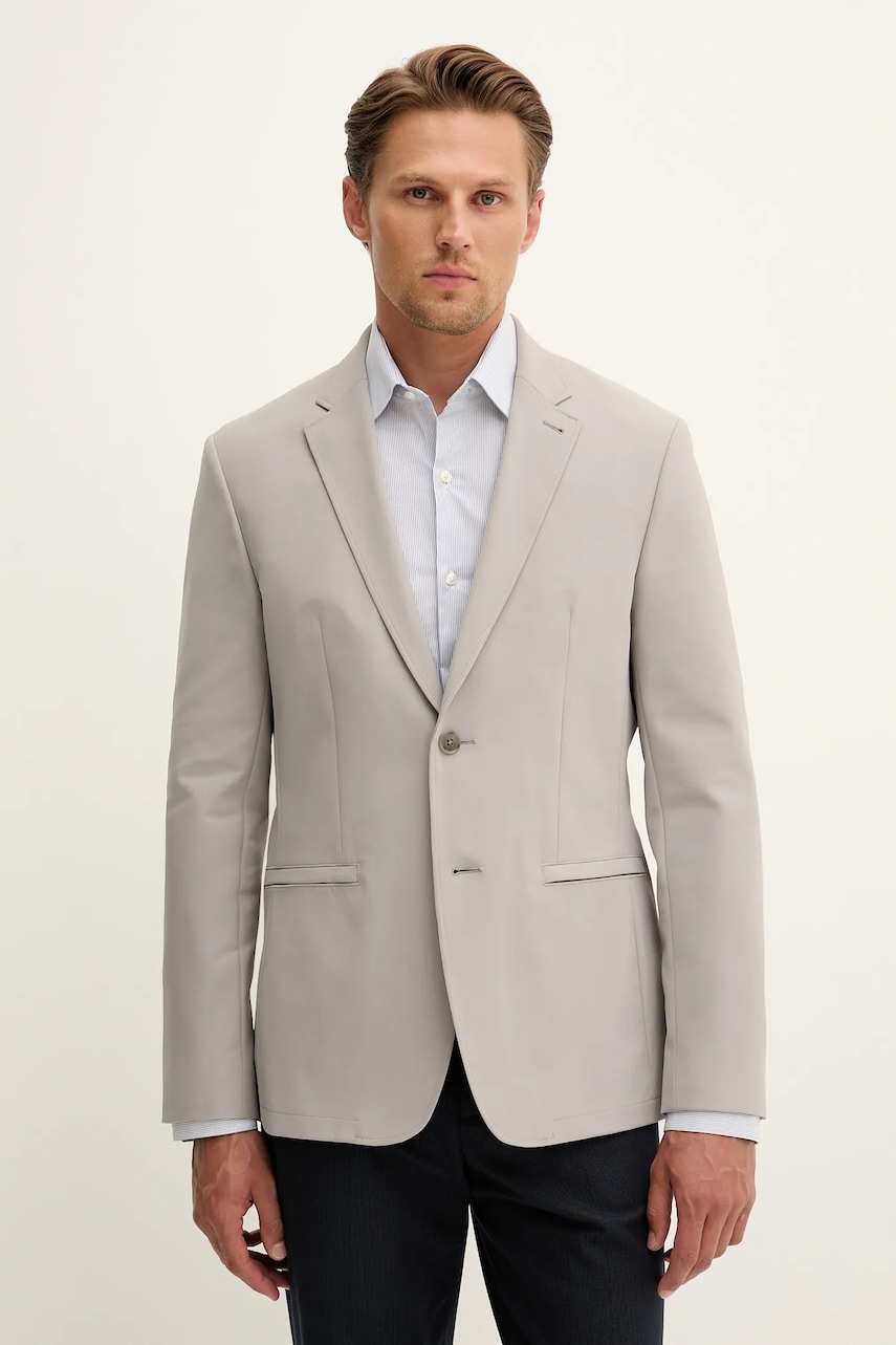 Σακάκι Calvin Klein χρώμα: γκρι, LV04LC418G